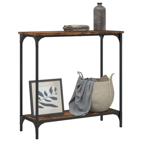 VidaXL Stolik konsolowy, przydymiony dąb, 75x30,5x75 cm VidaXL Stolik konsolowy, przydymiony dąb, 75x30,5x75 cm