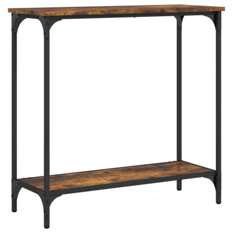VidaXL Stolik konsolowy, przydymiony dąb, 75x30,5x75 cm VidaXL Stolik konsolowy, przydymiony dąb, 75x30,5x75 cm