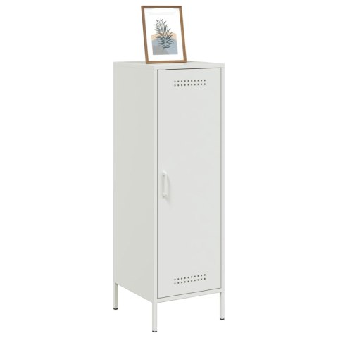VidaXL Szafka, biała, 36x39x113 cm, stal VidaXL Szafka, biała, 36x39x113 cm, stal