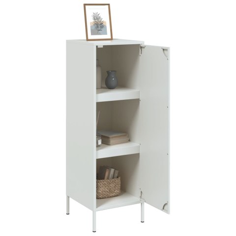 VidaXL Szafka, biała, 36x39x113 cm, stal VidaXL Szafka, biała, 36x39x113 cm, stal