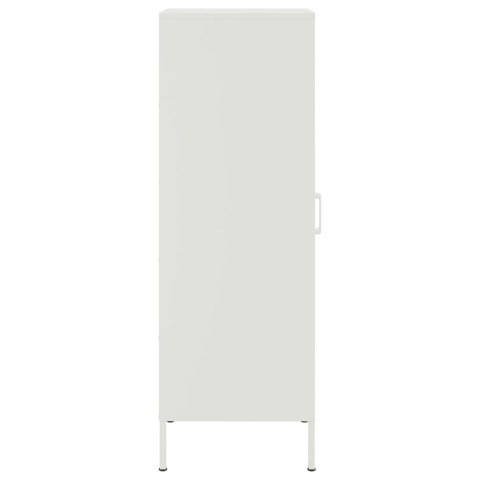 VidaXL Szafka, biała, 36x39x113 cm, stal VidaXL Szafka, biała, 36x39x113 cm, stal