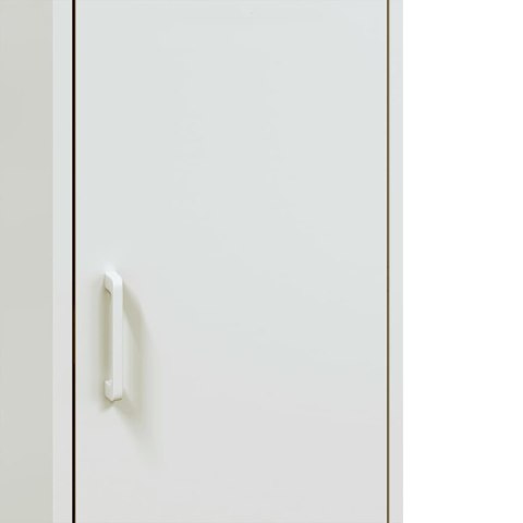 VidaXL Szafka, biała, 36x39x113 cm, stal VidaXL Szafka, biała, 36x39x113 cm, stal