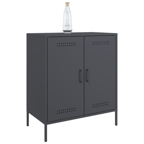 VidaXL Szafka boczna, antracytowa, 68x39x79 cm, stal VidaXL Szafka boczna, antracytowa, 68x39x79 cm, stal