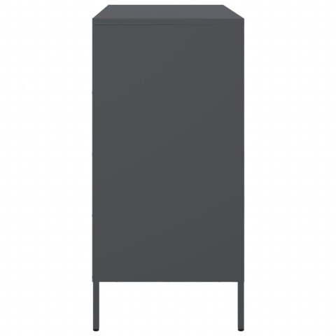 VidaXL Szafka boczna, antracytowa, 68x39x79 cm, stal VidaXL Szafka boczna, antracytowa, 68x39x79 cm, stal