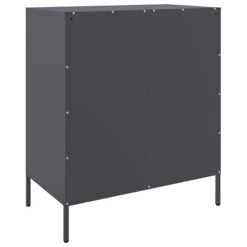 VidaXL Szafka boczna, antracytowa, 68x39x79 cm, stal VidaXL Szafka boczna, antracytowa, 68x39x79 cm, stal