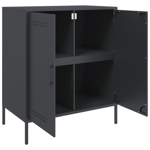 VidaXL Szafka boczna, antracytowa, 68x39x79 cm, stal VidaXL Szafka boczna, antracytowa, 68x39x79 cm, stal