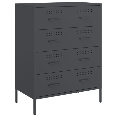 VidaXL Szafka boczna, antracytowa, 68x39x89 cm, stal VidaXL Szafka boczna, antracytowa, 68x39x89 cm, stal