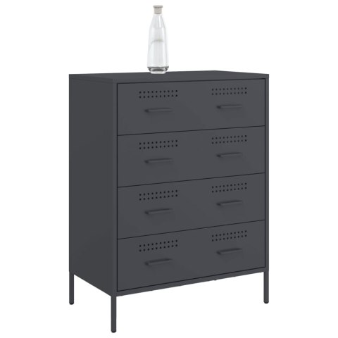 VidaXL Szafka boczna, antracytowa, 68x39x89 cm, stal VidaXL Szafka boczna, antracytowa, 68x39x89 cm, stal