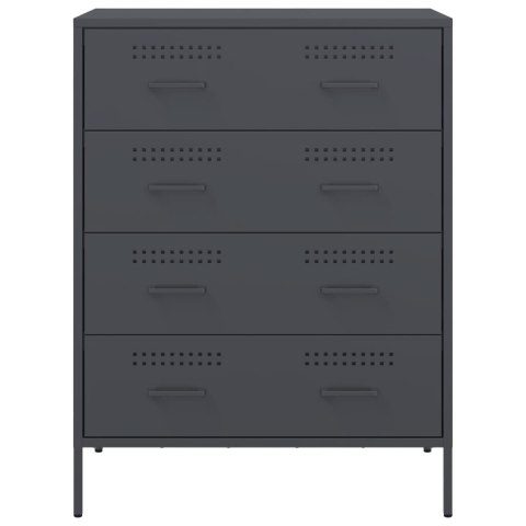 VidaXL Szafka boczna, antracytowa, 68x39x89 cm, stal VidaXL Szafka boczna, antracytowa, 68x39x89 cm, stal