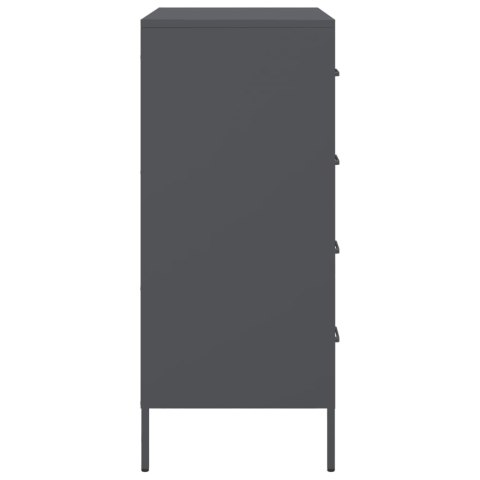 VidaXL Szafka boczna, antracytowa, 68x39x89 cm, stal VidaXL Szafka boczna, antracytowa, 68x39x89 cm, stal