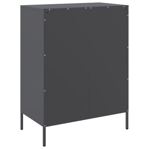 VidaXL Szafka boczna, antracytowa, 68x39x89 cm, stal VidaXL Szafka boczna, antracytowa, 68x39x89 cm, stal
