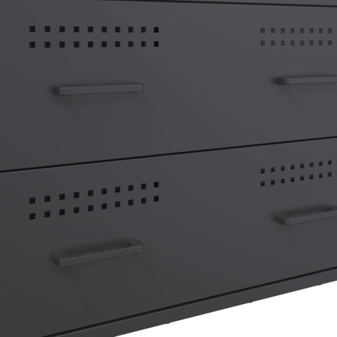 VidaXL Szafka boczna, antracytowa, 68x39x89 cm, stal VidaXL Szafka boczna, antracytowa, 68x39x89 cm, stal