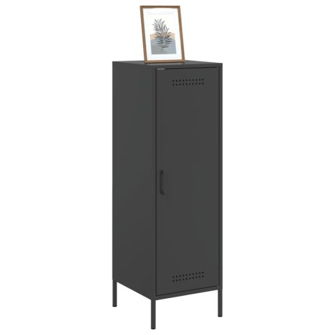 VidaXL Szafka, czarna, 36x39x113 cm, stal VidaXL Szafka, czarna, 36x39x113 cm, stal