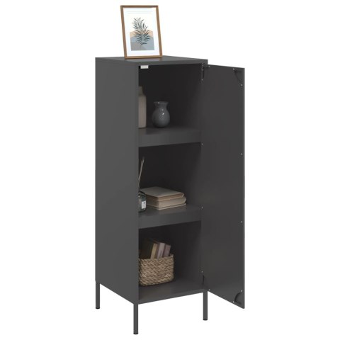 VidaXL Szafka, czarna, 36x39x113 cm, stal VidaXL Szafka, czarna, 36x39x113 cm, stal