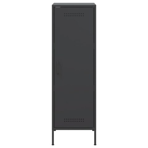 VidaXL Szafka, czarna, 36x39x113 cm, stal VidaXL Szafka, czarna, 36x39x113 cm, stal