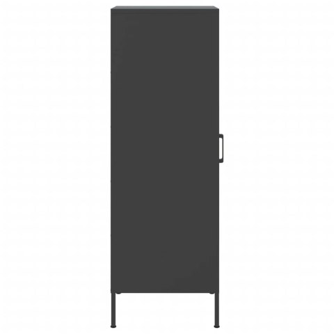 VidaXL Szafka, czarna, 36x39x113 cm, stal VidaXL Szafka, czarna, 36x39x113 cm, stal