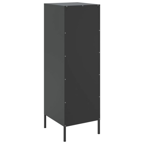 VidaXL Szafka, czarna, 36x39x113 cm, stal VidaXL Szafka, czarna, 36x39x113 cm, stal