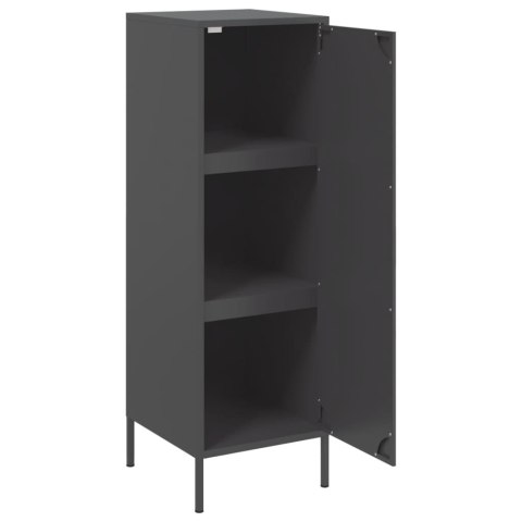 VidaXL Szafka, czarna, 36x39x113 cm, stal VidaXL Szafka, czarna, 36x39x113 cm, stal
