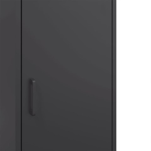 VidaXL Szafka, czarna, 36x39x113 cm, stal VidaXL Szafka, czarna, 36x39x113 cm, stal