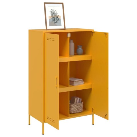 VidaXL Szafka, musztardowa, 68x39x113 cm, stalowa VidaXL Szafka, musztardowa, 68x39x113 cm, stalowa