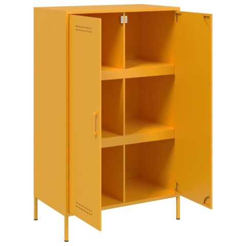 VidaXL Szafka, musztardowa, 68x39x113 cm, stalowa VidaXL Szafka, musztardowa, 68x39x113 cm, stalowa