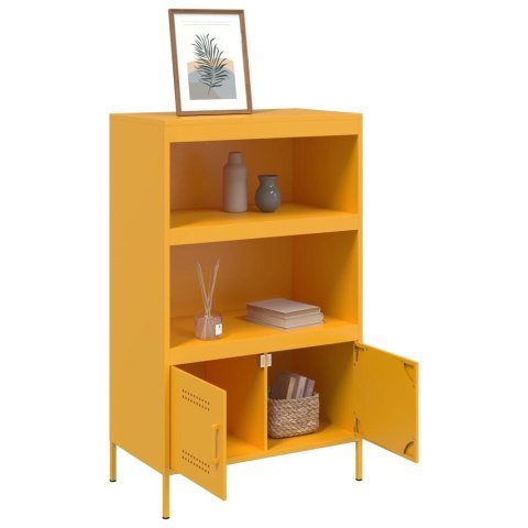 VidaXL Szafka, musztardowa, 68x39x113 cm, stalowa VidaXL Szafka, musztardowa, 68x39x113 cm, stalowa