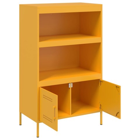 VidaXL Szafka, musztardowa, 68x39x113 cm, stalowa VidaXL Szafka, musztardowa, 68x39x113 cm, stalowa