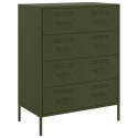 VidaXL Szafka, oliwkowa, 68x39x89 cm, stal