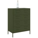 VidaXL Szafka, oliwkowa, 68x39x89 cm, stal