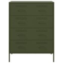 VidaXL Szafka, oliwkowa, 68x39x89 cm, stal