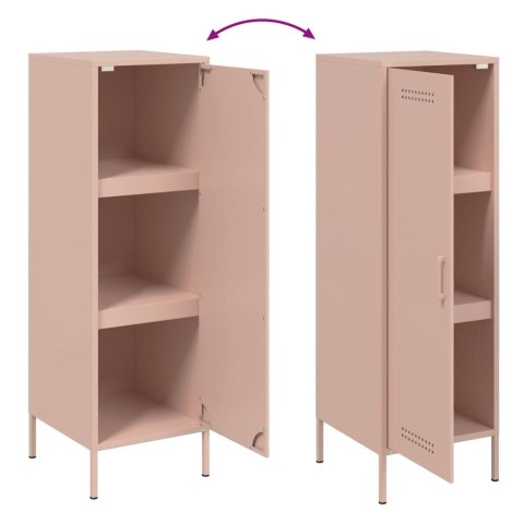 VidaXL Szafka, różowa, 36x39x113 cm, stal VidaXL Szafka, różowa, 36x39x113 cm, stal