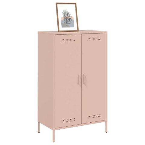 VidaXL Szafka, różowa, 68x39x113 cm, stal VidaXL Szafka, różowa, 68x39x113 cm, stal