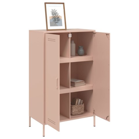 VidaXL Szafka, różowa, 68x39x113 cm, stal VidaXL Szafka, różowa, 68x39x113 cm, stal