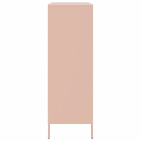 VidaXL Szafka, różowa, 68x39x113 cm, stal VidaXL Szafka, różowa, 68x39x113 cm, stal