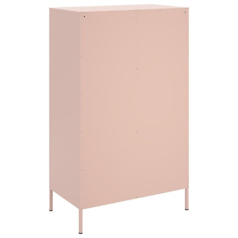 VidaXL Szafka, różowa, 68x39x113 cm, stal VidaXL Szafka, różowa, 68x39x113 cm, stal