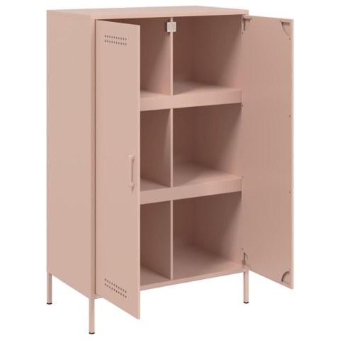 VidaXL Szafka, różowa, 68x39x113 cm, stal VidaXL Szafka, różowa, 68x39x113 cm, stal