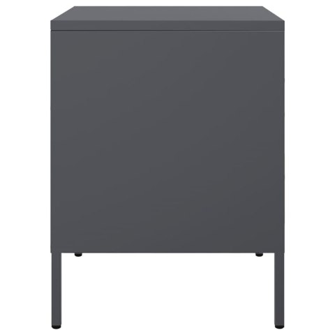 VidaXL Szafki nocne, 2 szt., antracytowe, 36x39x50,5 cm, stal VidaXL Szafki nocne, 2 szt., antracytowe, 36x39x50,5 cm, stal