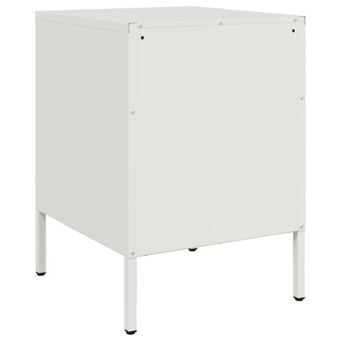 VidaXL Szafki nocne, 2 szt., białe, 36x39x50,5 cm, stal VidaXL Szafki nocne, 2 szt., białe, 36x39x50,5 cm, stal