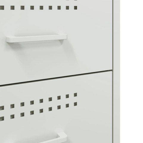 VidaXL Szafki nocne, 2 szt., białe, 36x39x50,5 cm, stal VidaXL Szafki nocne, 2 szt., białe, 36x39x50,5 cm, stal