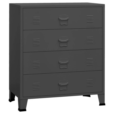 VidaXL Industrialna komoda, antracytowa, 78x40x93 cm, metalowa VidaXL Industrialna komoda, antracytowa, 78x40x93 cm, metalowa