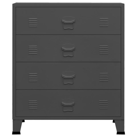 VidaXL Industrialna komoda, antracytowa, 78x40x93 cm, metalowa VidaXL Industrialna komoda, antracytowa, 78x40x93 cm, metalowa
