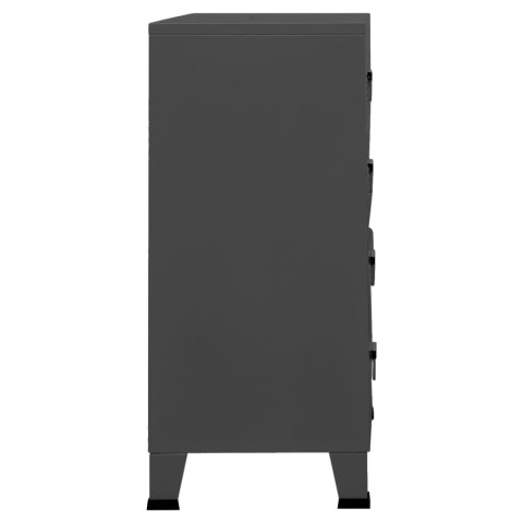 VidaXL Industrialna komoda, antracytowa, 78x40x93 cm, metalowa VidaXL Industrialna komoda, antracytowa, 78x40x93 cm, metalowa