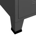 VidaXL Industrialna komoda, antracytowa, 78x40x93 cm, metalowa