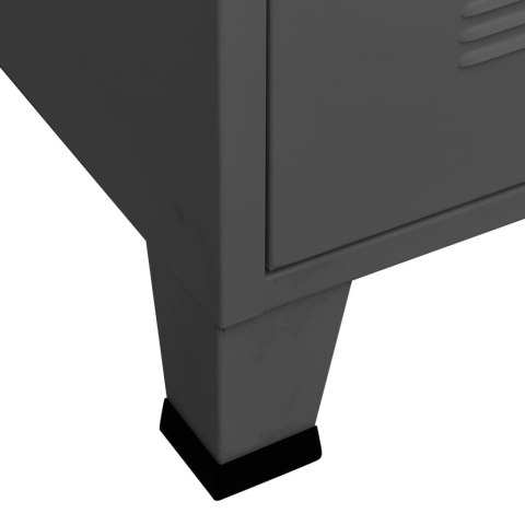 VidaXL Industrialna komoda, antracytowa, 78x40x93 cm, metalowa VidaXL Industrialna komoda, antracytowa, 78x40x93 cm, metalowa