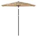 VidaXL Parasol ogrodowy na stalowym słupku, brązowy, 268x268x226 cm