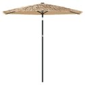 VidaXL Parasol ogrodowy na stalowym słupku, brązowy, 223x223x213 cm