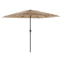 VidaXL Parasol ogrodowy na stalowym słupku, brązowy, 248x248x248 cm