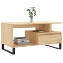 VidaXL Stolik kawowy, dąb sonoma 90x49x45 cm, materiał drewnopochodny