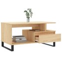 VidaXL Stolik kawowy, dąb sonoma 90x49x45 cm, materiał drewnopochodny