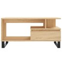VidaXL Stolik kawowy, dąb sonoma 90x49x45 cm, materiał drewnopochodny